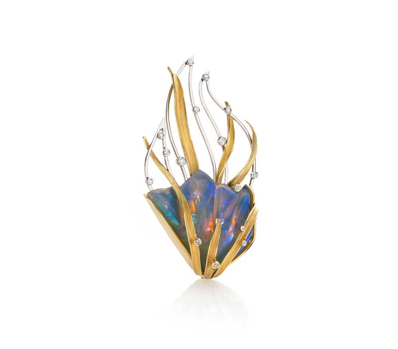 Submission by Barbara Heinrich for the 2015 fire American Jewelry Design Council Project
