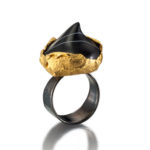 Submission by Barbara Heinrich for the 2011 black and white American Jewelry Design Council Project