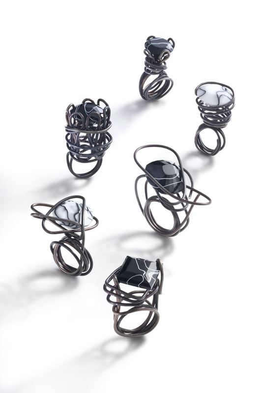 Submission by Todd Reed for the 2011 black and white American Jewelry Design Council Project