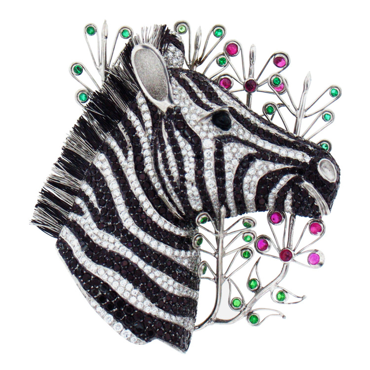 Zebra Brooch