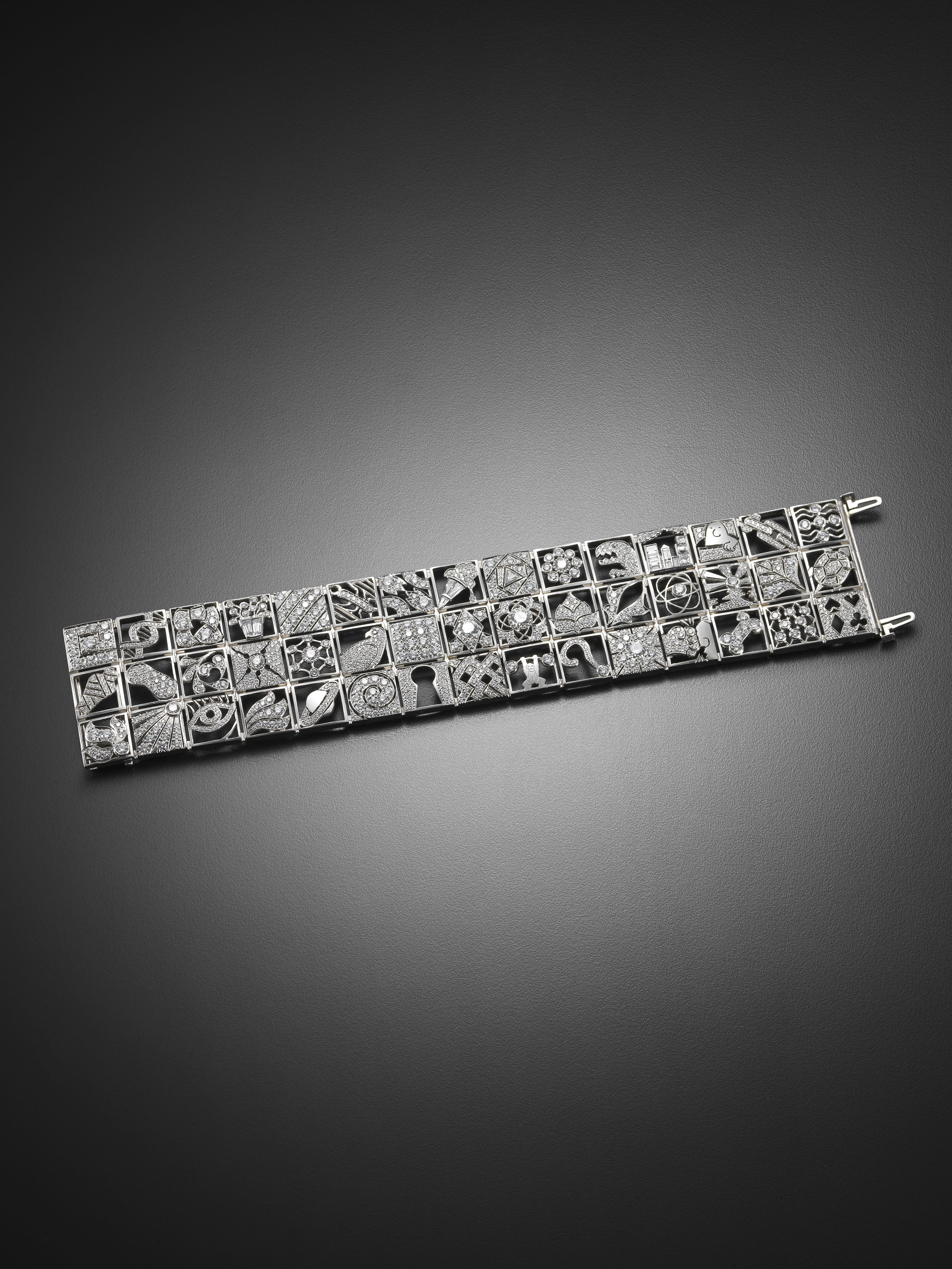 Platinum Diamond Patchwork Bracelet
