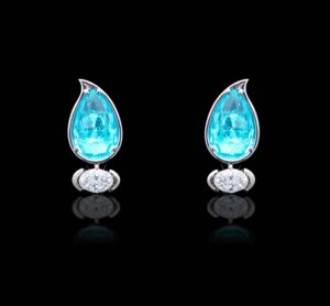 Aqua Diamond Earrings